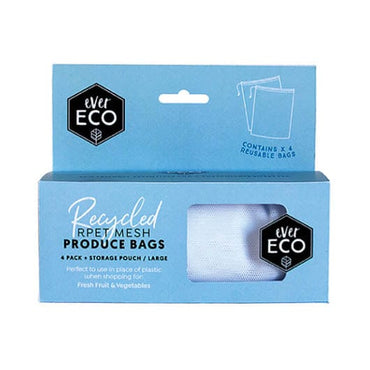 Ever Eco Reusable Produce Bags - Recycled Polyester Mesh 4 pack